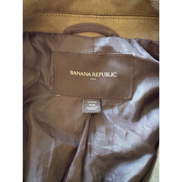 Banana Republic Women’s Olive Moto Jacket Vegan Suede XS - Picture 13 of 15